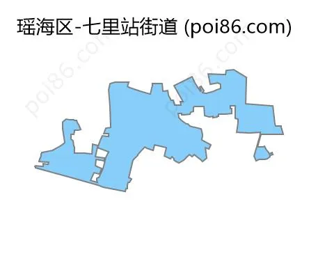 七里站街道边界地图