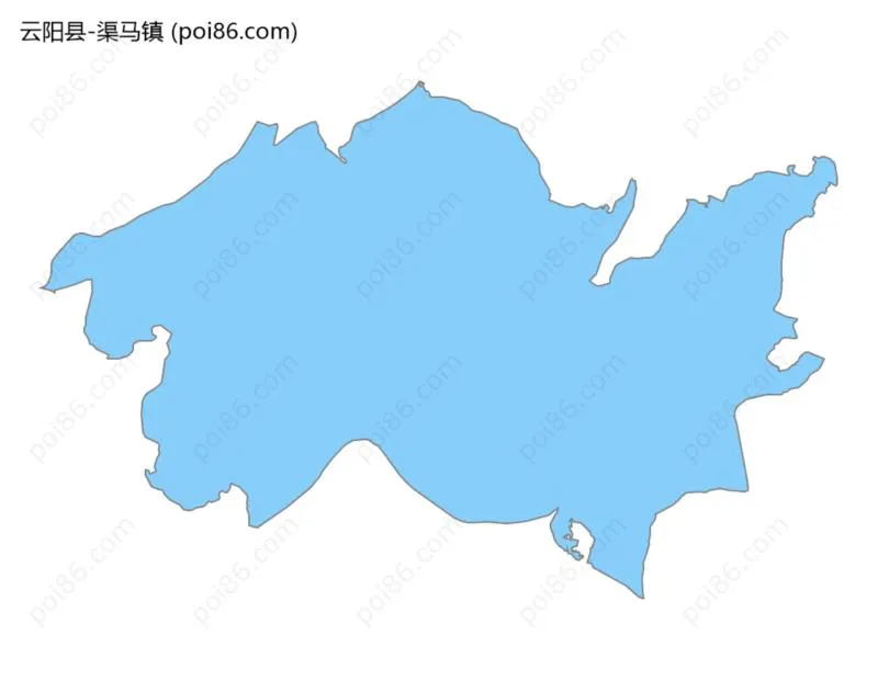 渠马镇边界地图