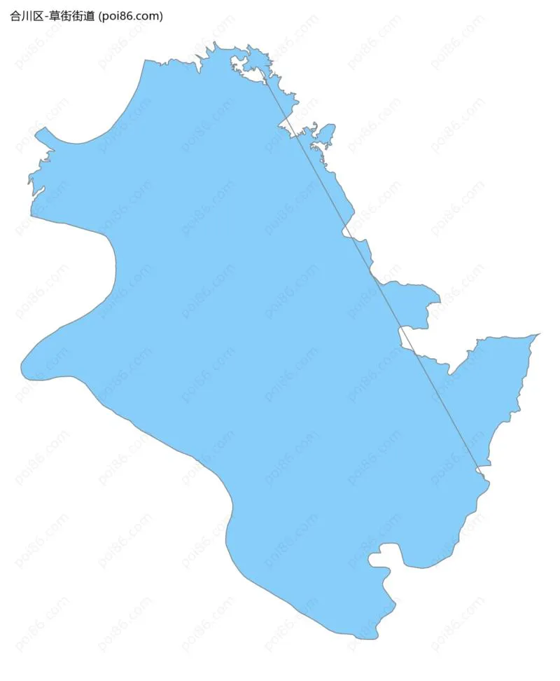 草街街道边界地图