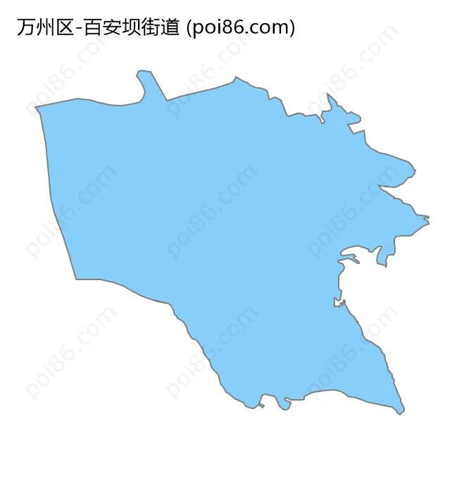 百安坝街道边界地图