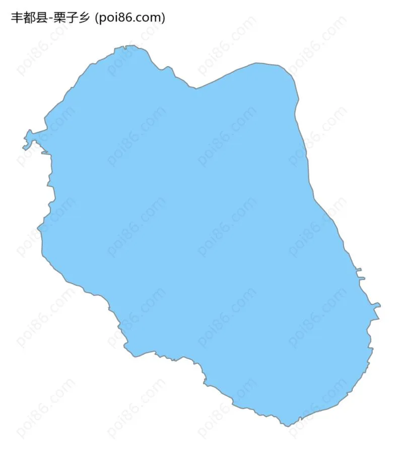 栗子乡边界地图