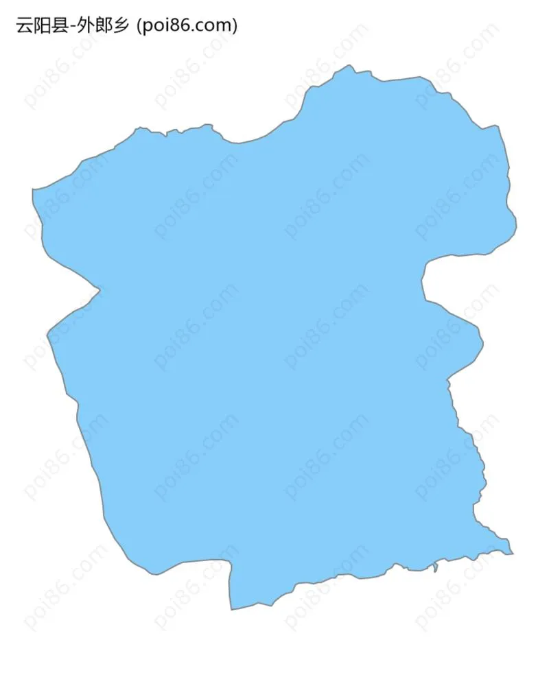 外郎乡边界地图