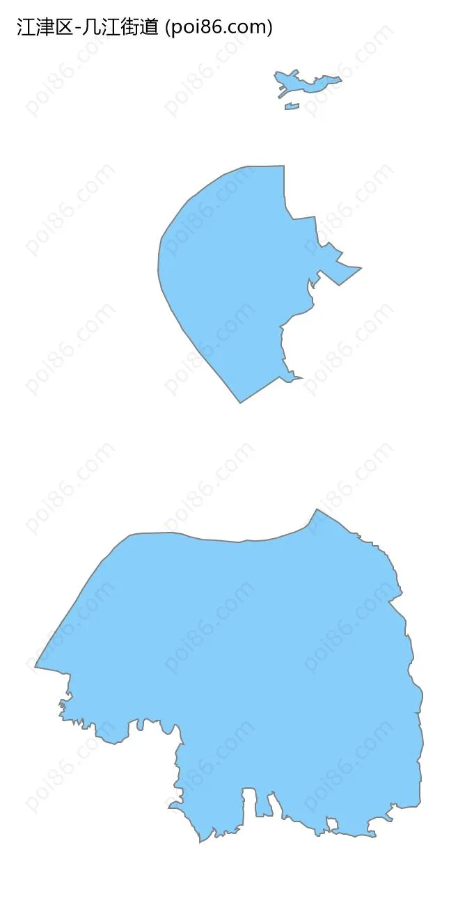 几江街道边界地图