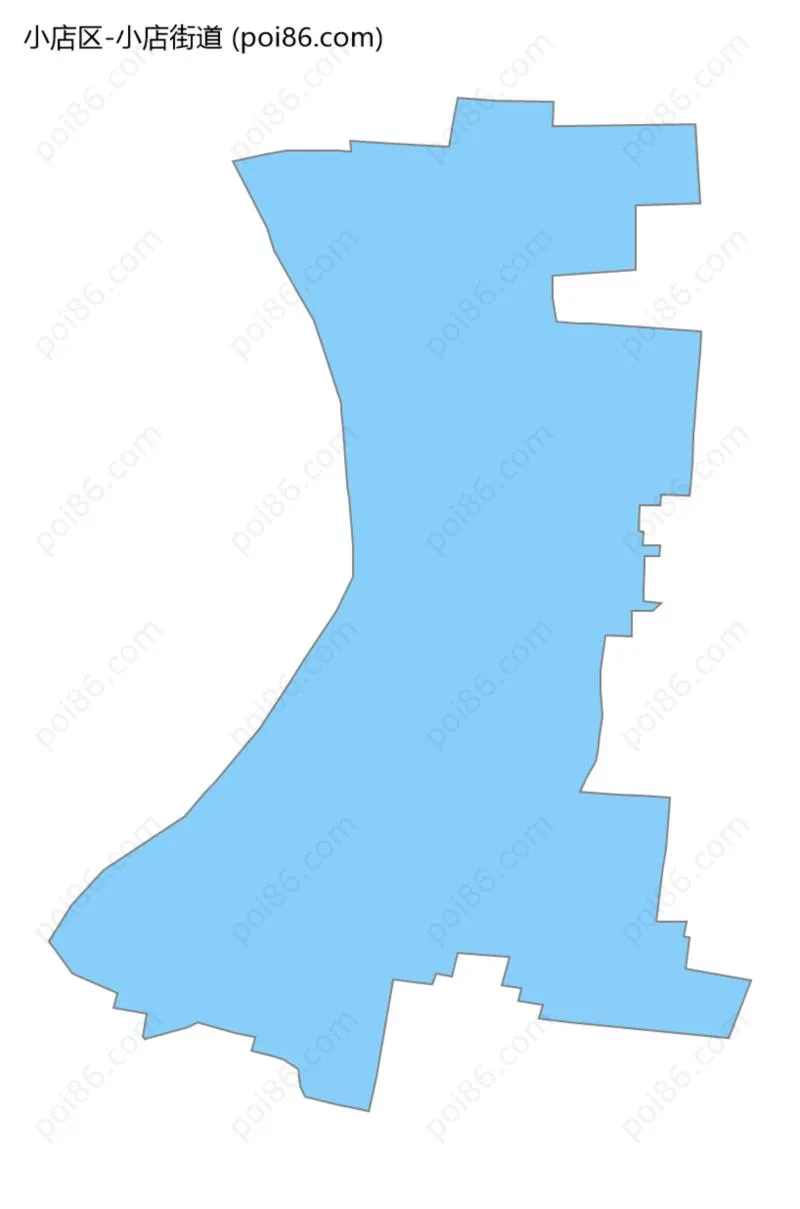 小店街道边界地图
