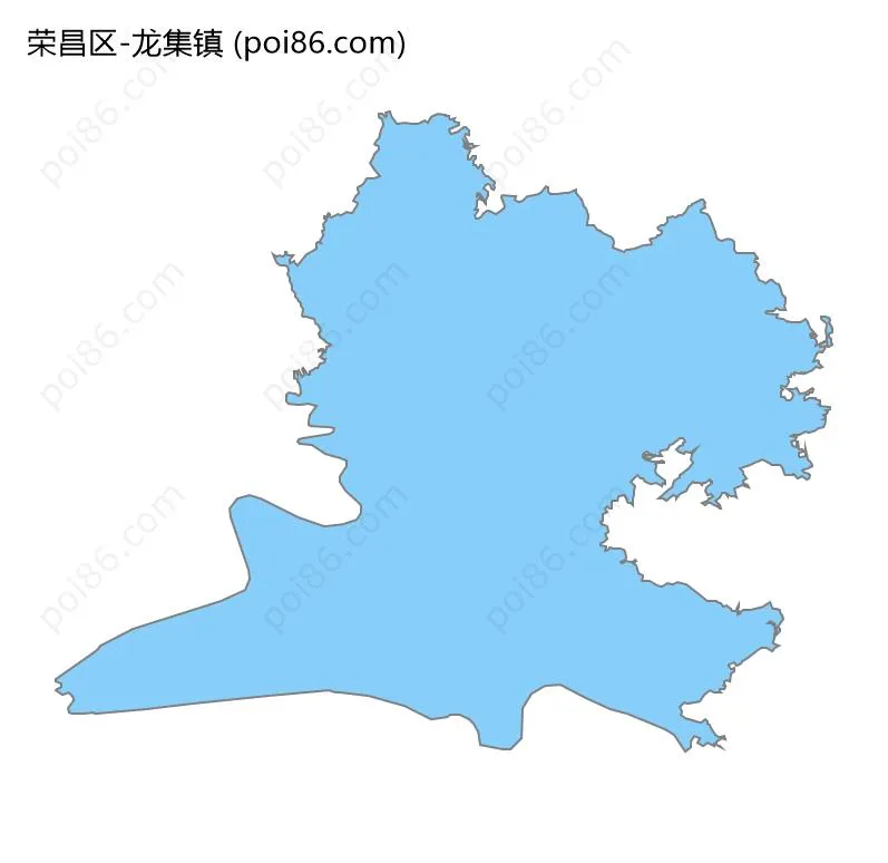 龙集镇边界地图