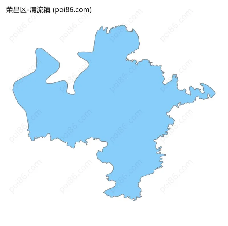 清流镇边界地图