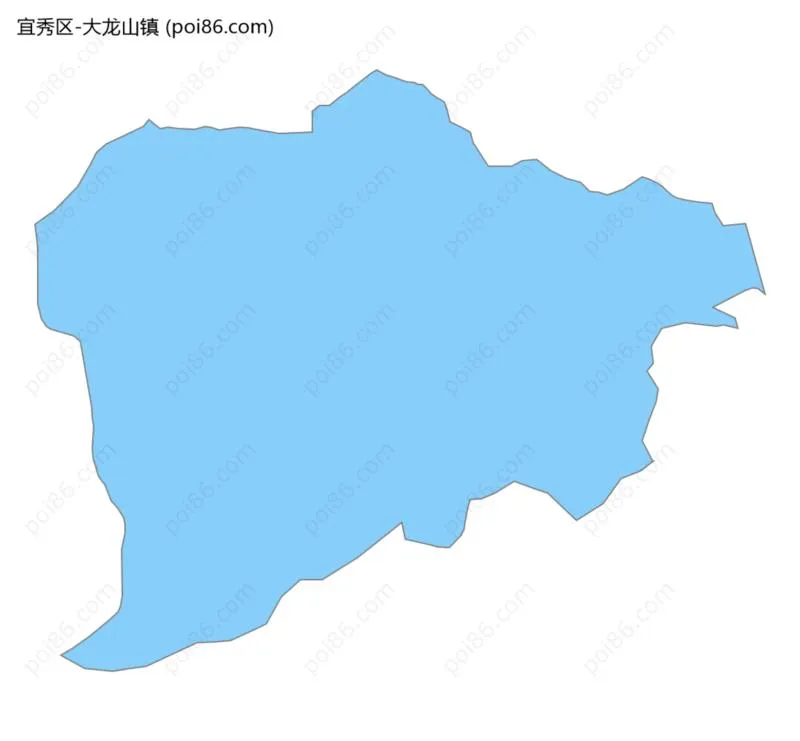 大龙山镇边界地图