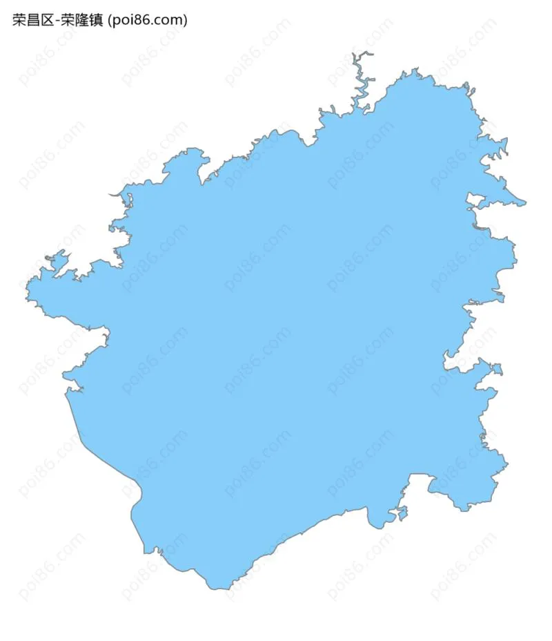 荣隆镇边界地图