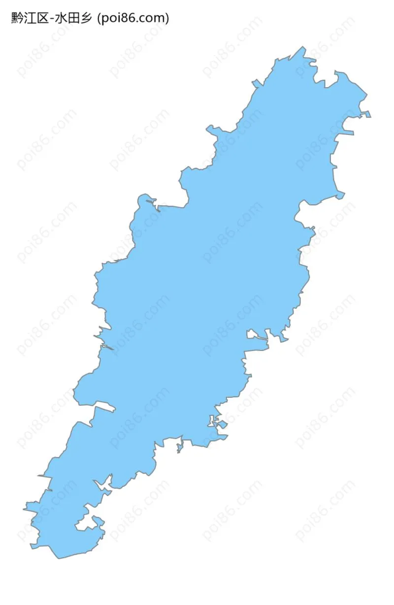 水田乡边界地图