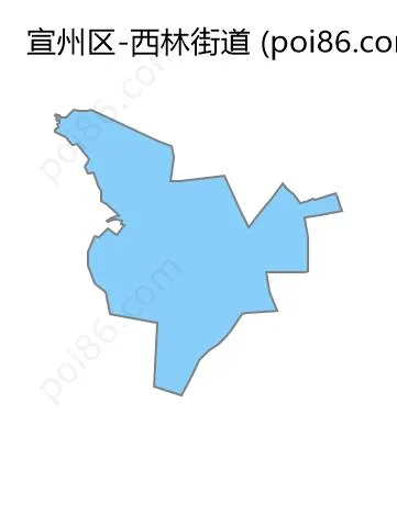 西林街道边界地图