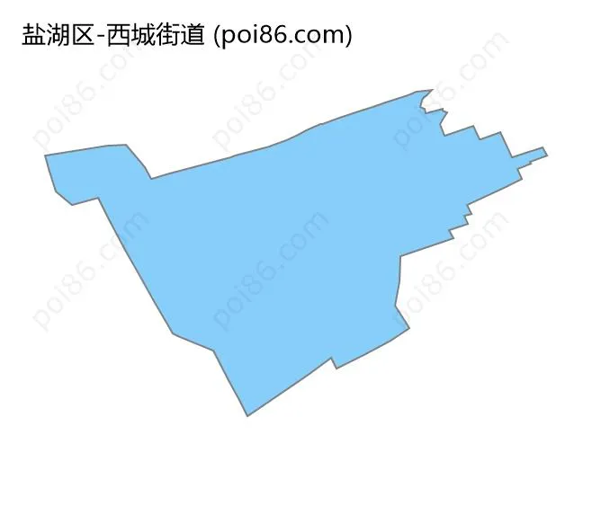 西城街道边界地图