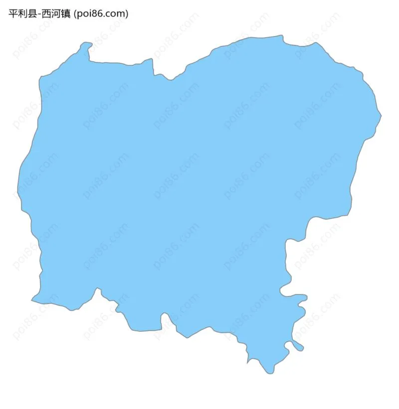 西河镇边界地图