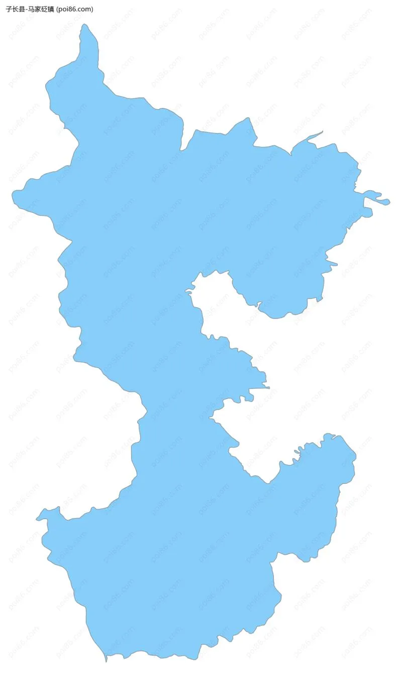 马家砭镇边界地图