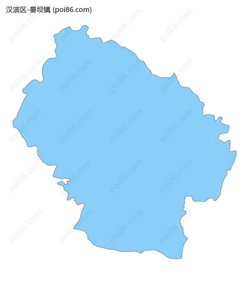 晏坝镇边界地图