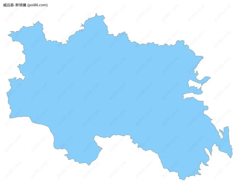 新场镇边界地图