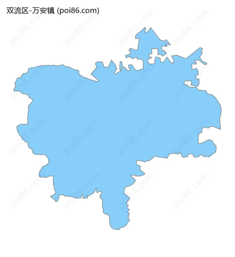 万安镇边界地图