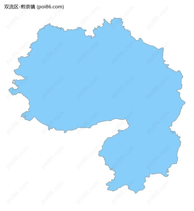 煎茶镇边界地图