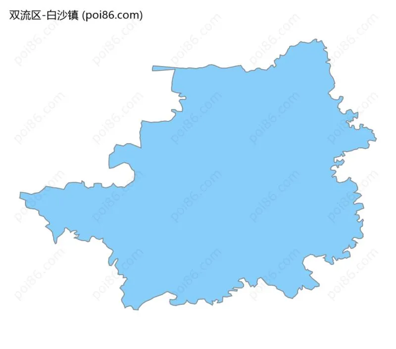 白沙镇边界地图