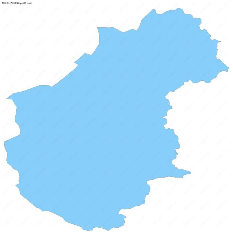 辽河源镇边界地图