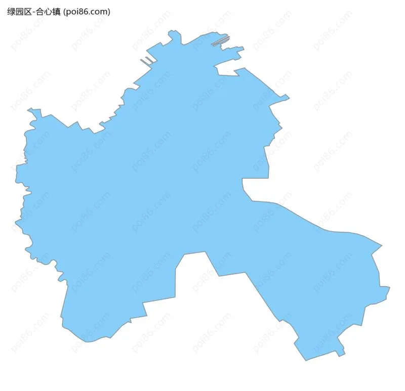 合心镇边界地图