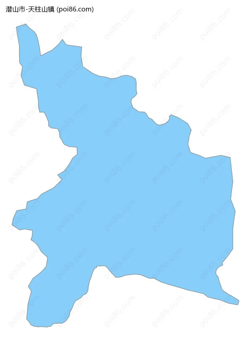 天柱山镇边界地图