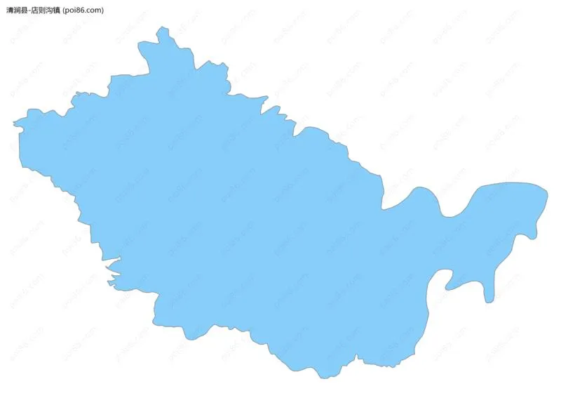 店则沟镇边界地图