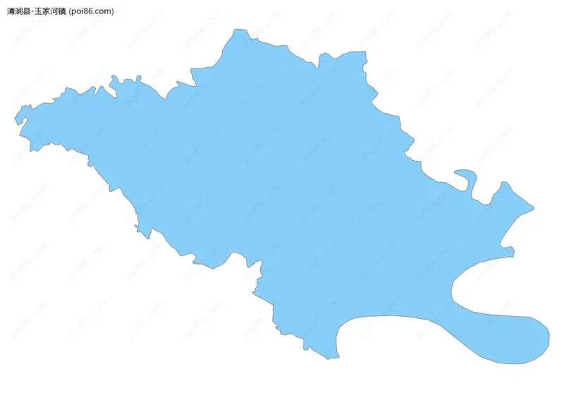 玉家河镇边界地图