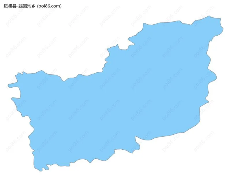 韭园沟乡边界地图