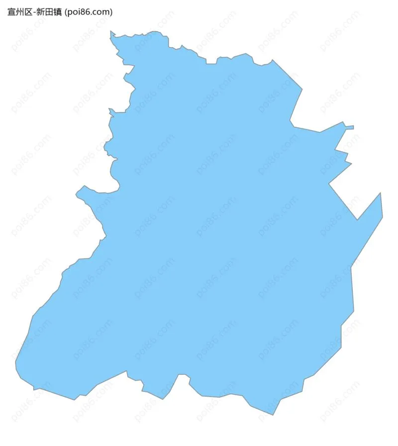 新田镇边界地图
