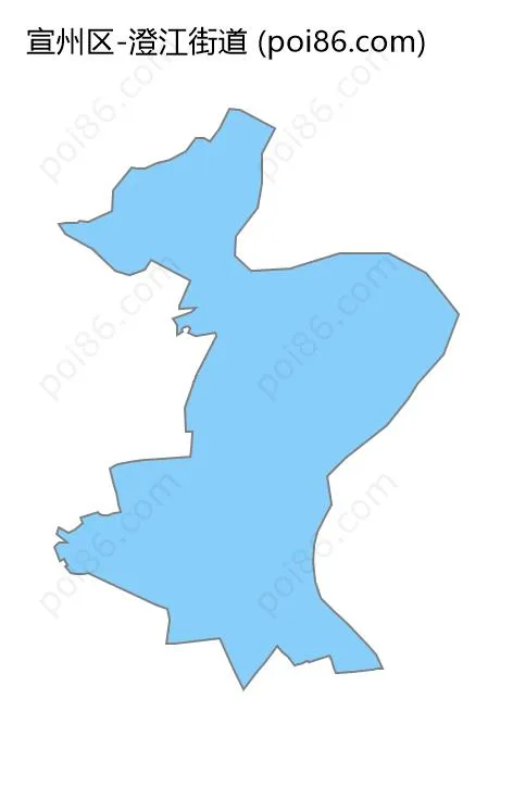 澄江街道边界地图