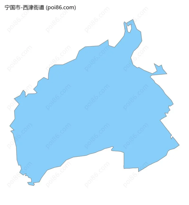 西津街道边界地图