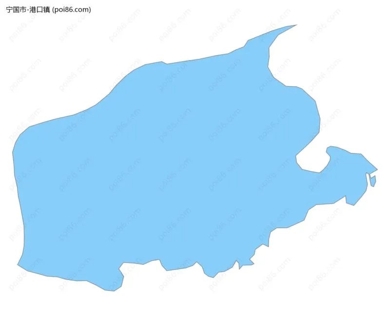 港口镇边界地图