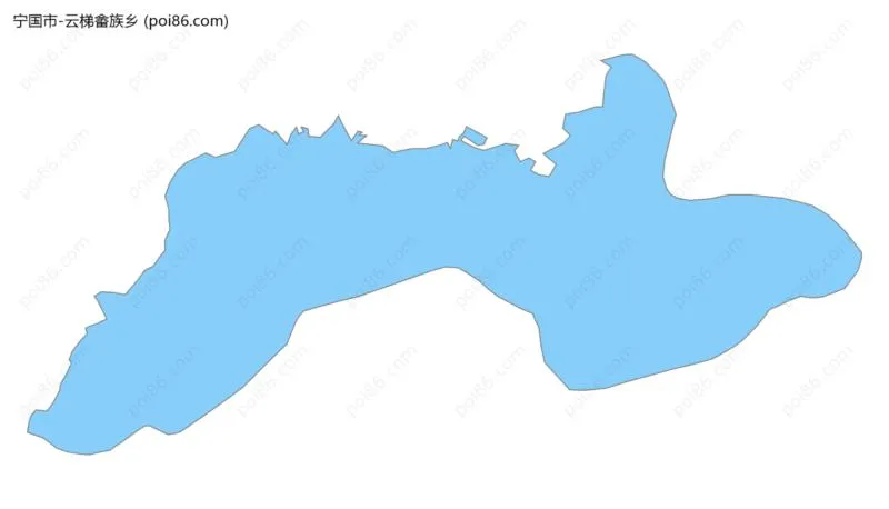 云梯畲族乡边界地图