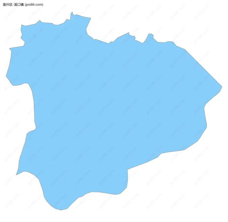 溪口镇边界地图