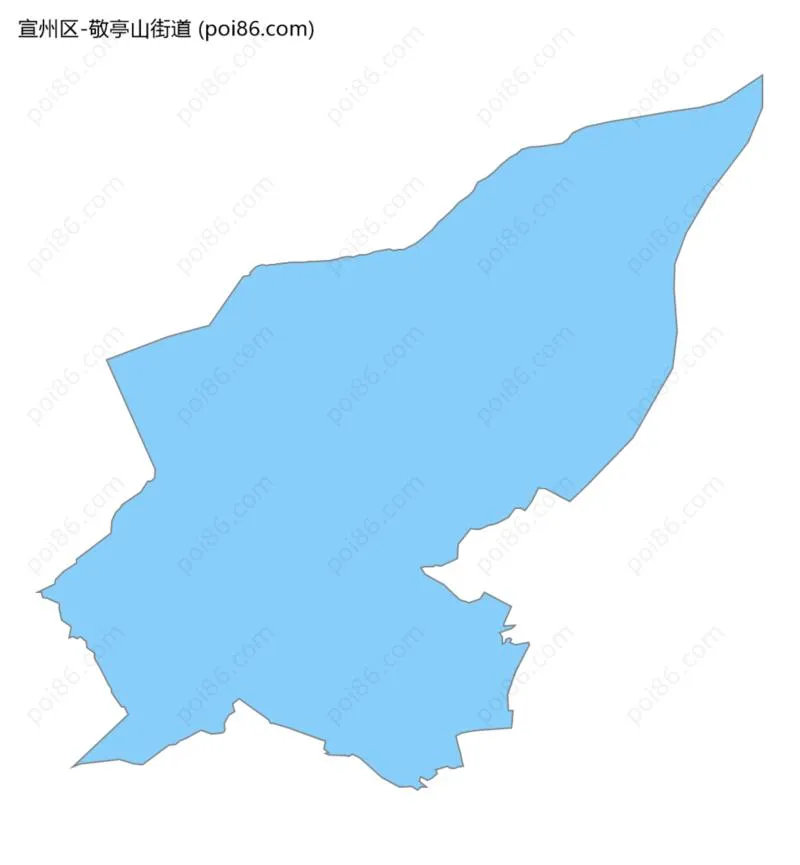 敬亭山街道边界地图