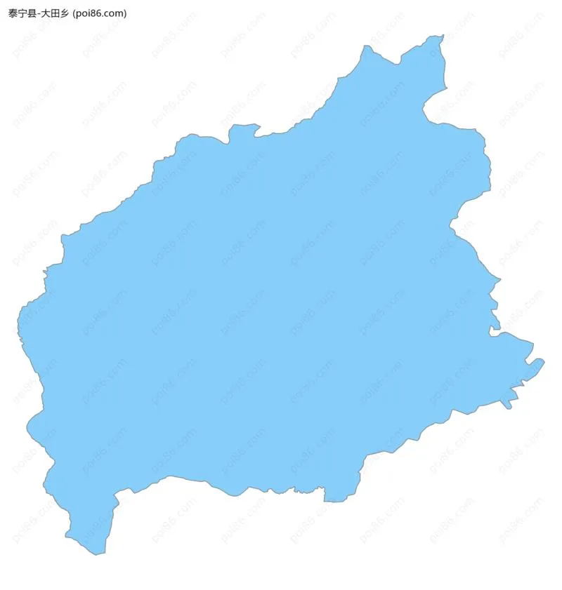 大田乡边界地图