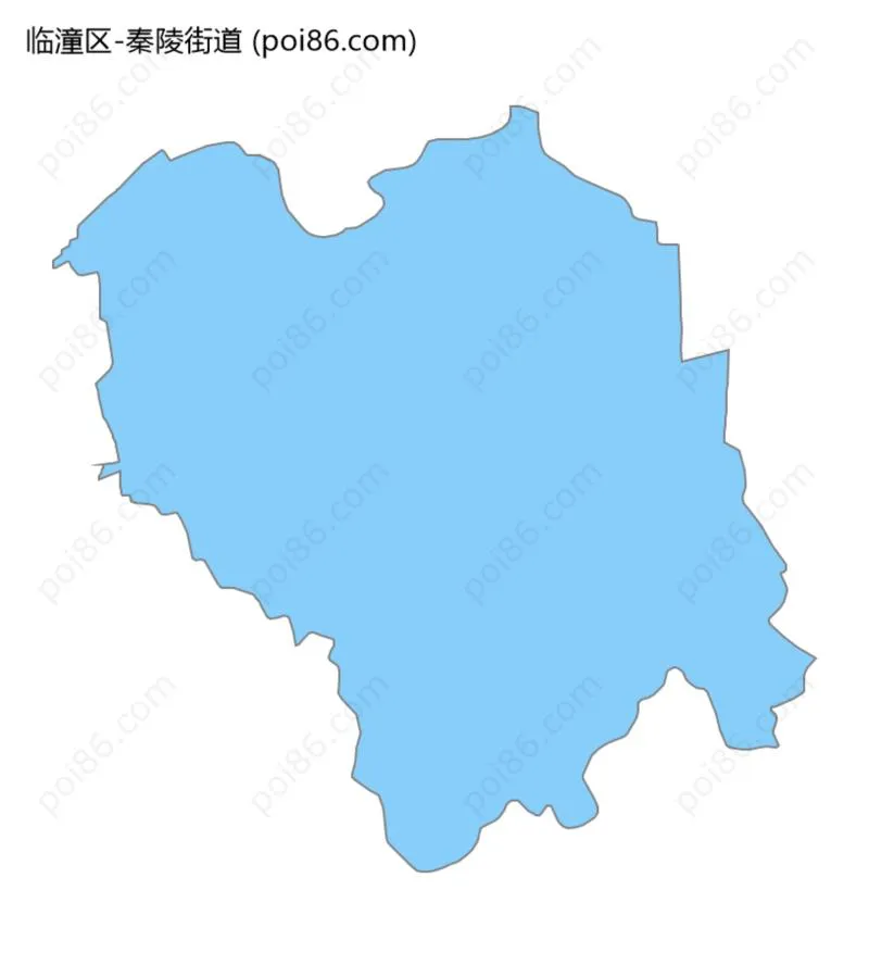 秦陵街道边界地图