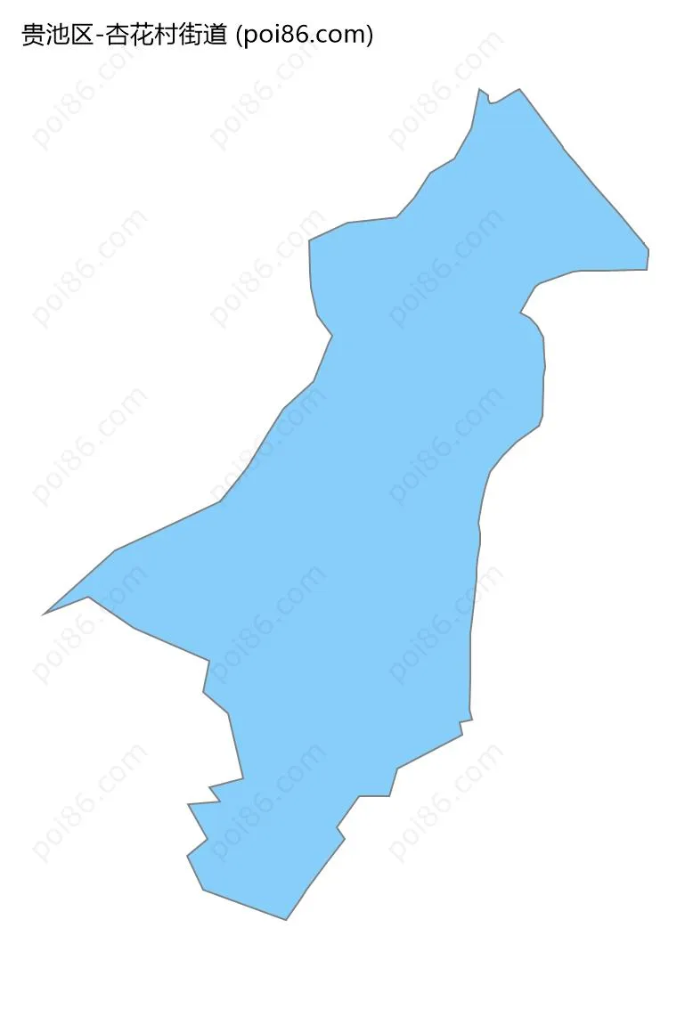 杏花村街道边界地图