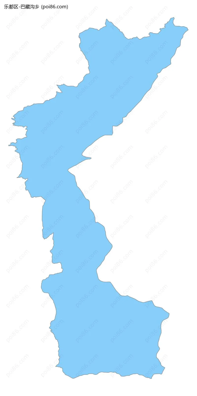 巴藏沟乡边界地图