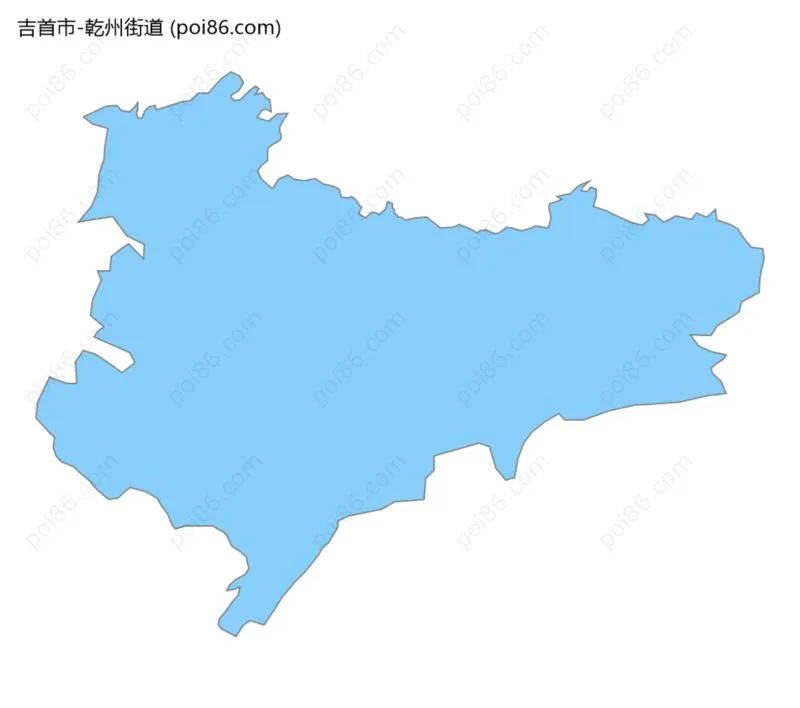 乾州街道边界地图