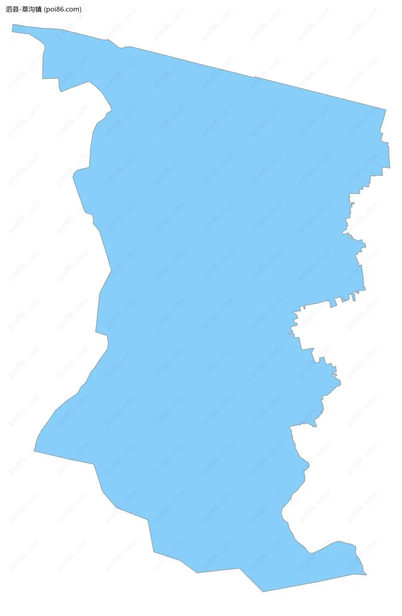 草沟镇边界地图