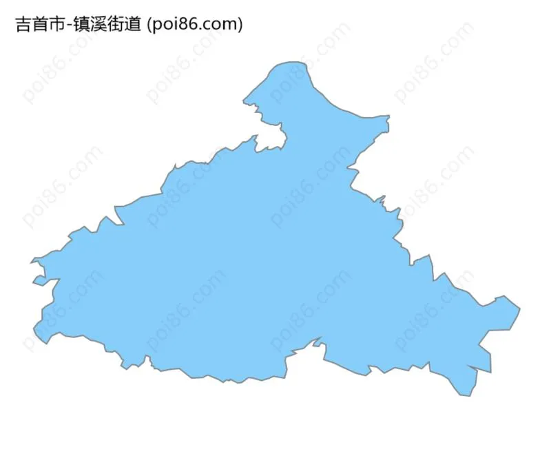 镇溪街道边界地图