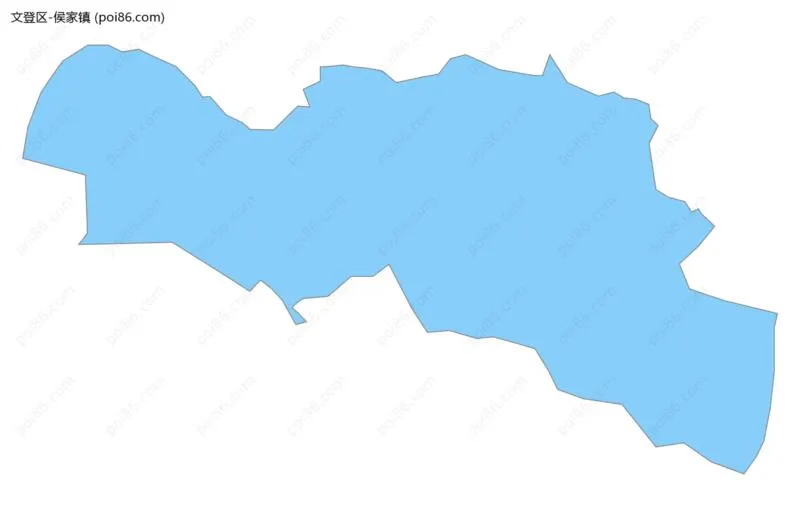 侯家镇边界地图