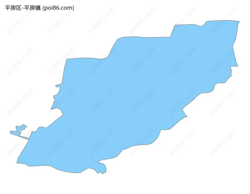 平房镇边界地图