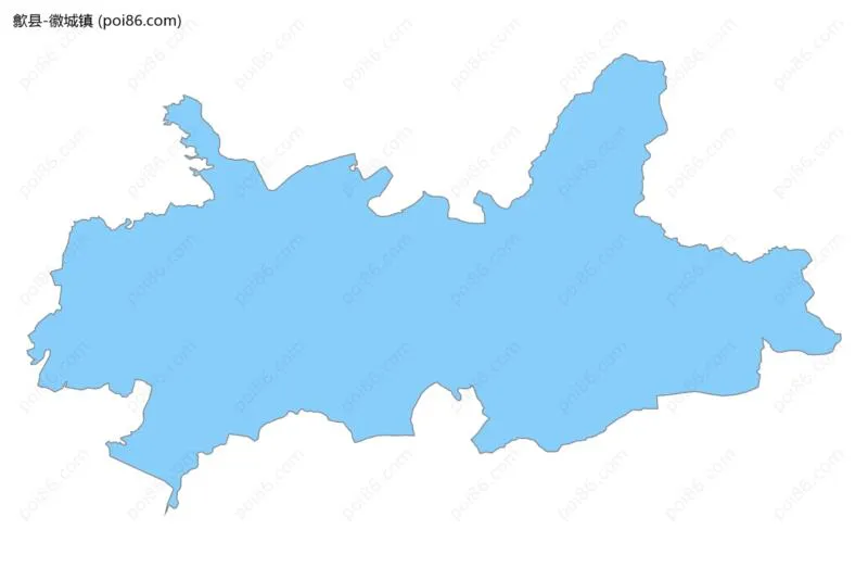 徽城镇边界地图