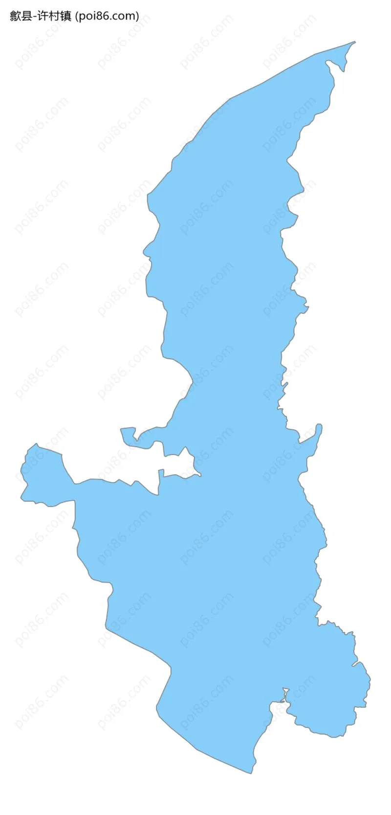 许村镇边界地图