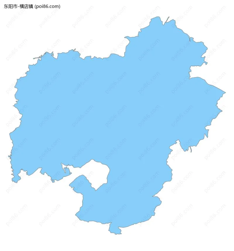 横店镇边界地图