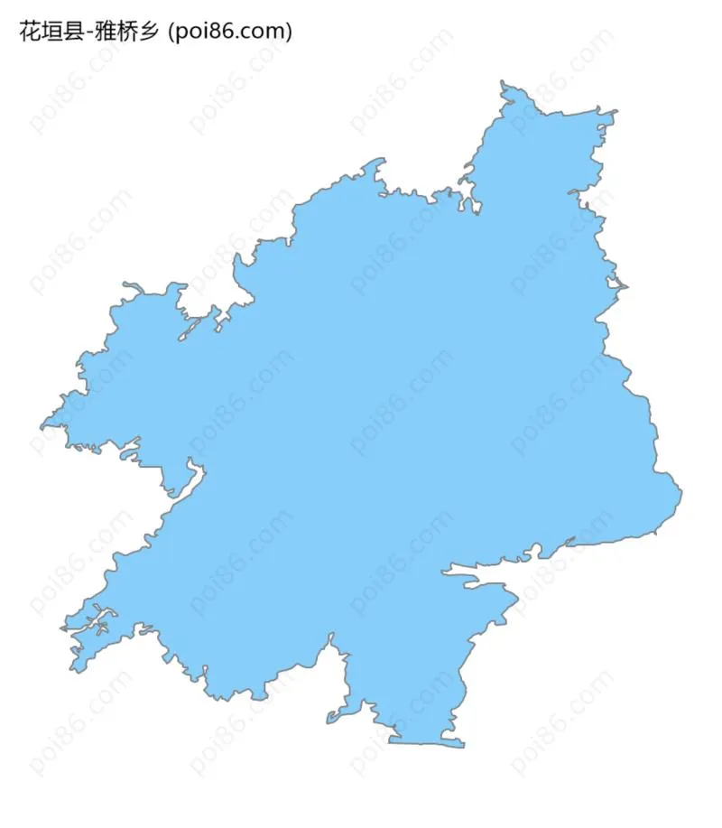 雅桥乡边界地图