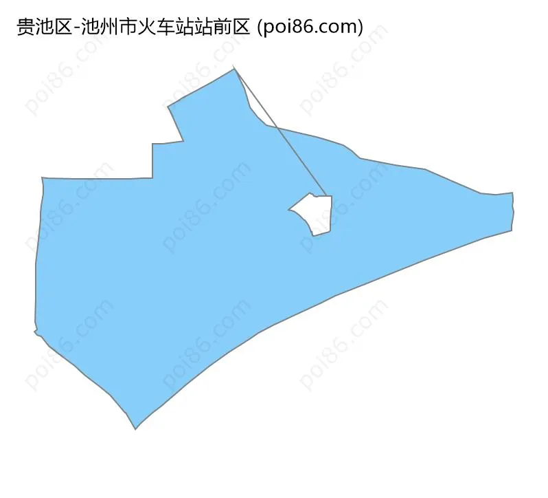 池州市火车站站前区边界地图