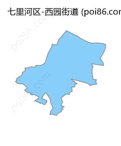 西园街道边界地图
